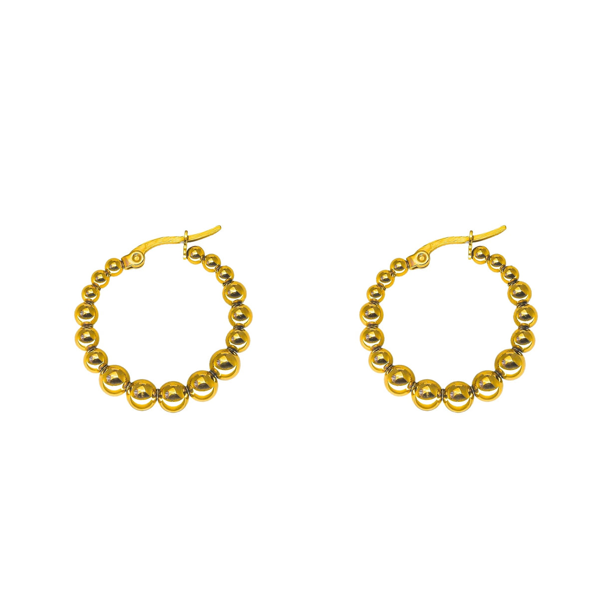 Beaded Bubble Hoops size
