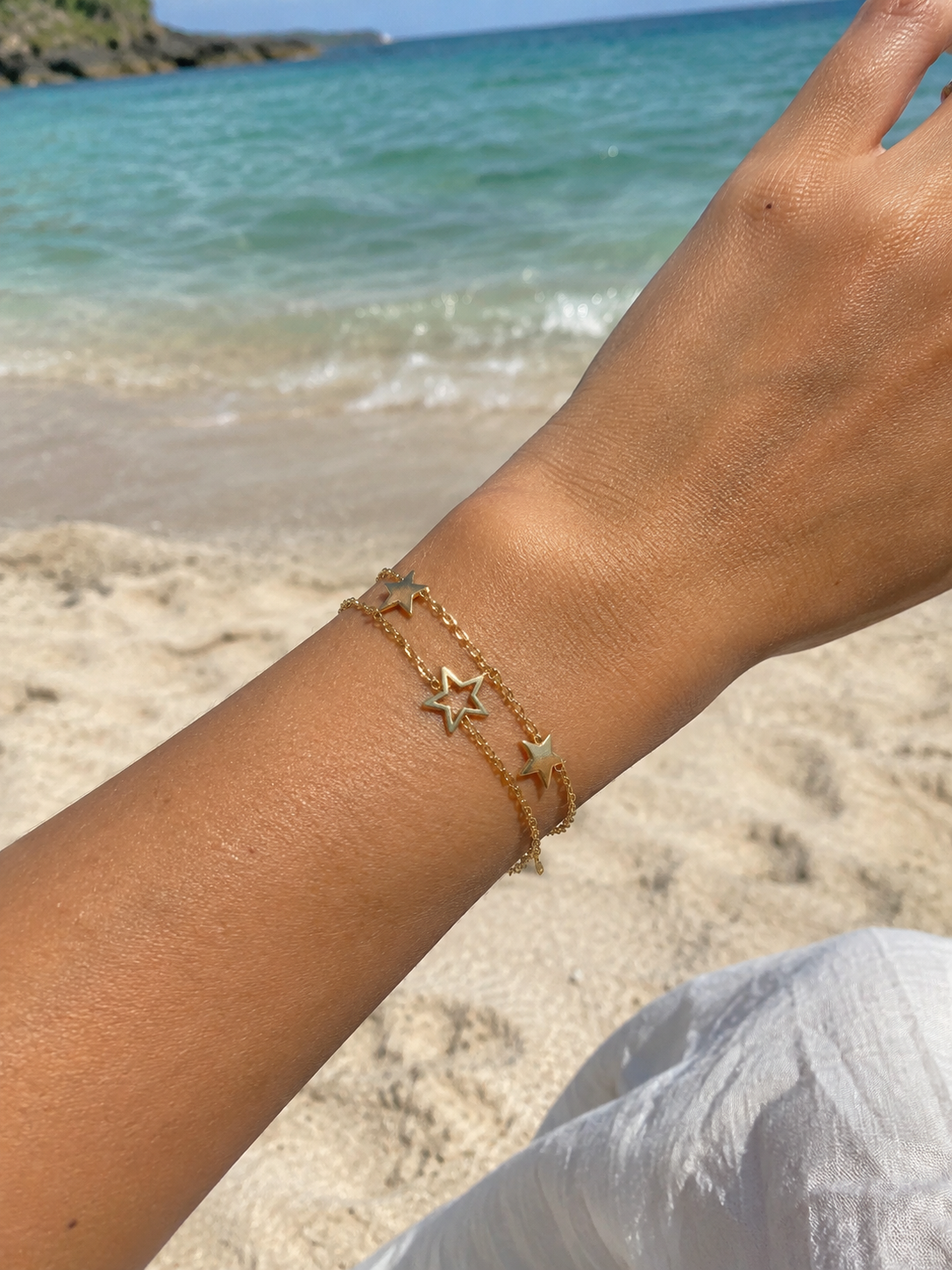 Double Star Layered Bracelet